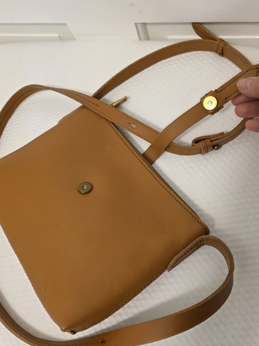 J. Crew Ryann Leather Crossbody Bag, Sleek Slim Casual